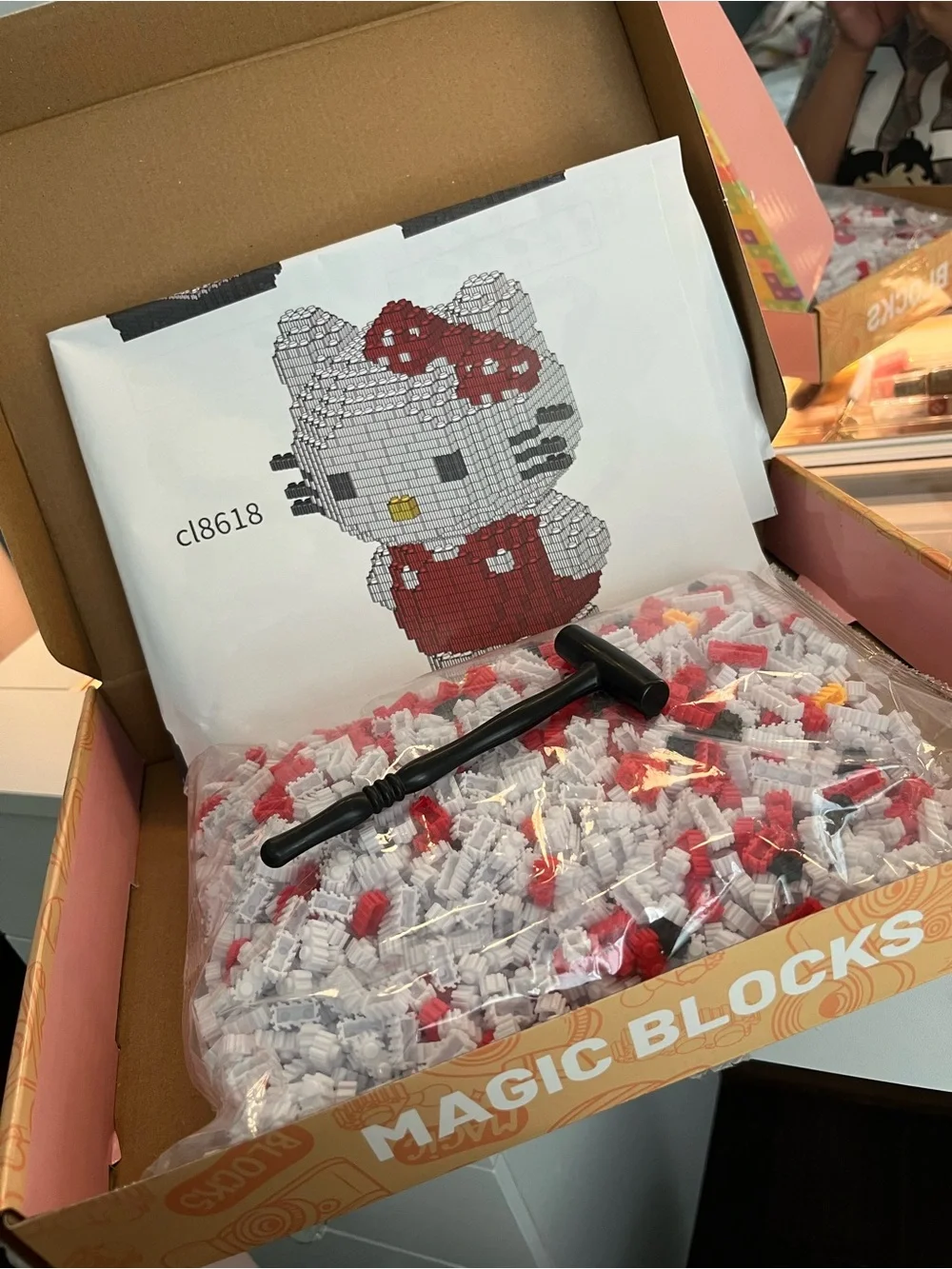 Hello Kitty Red & White Magic Blocks Kit NEW